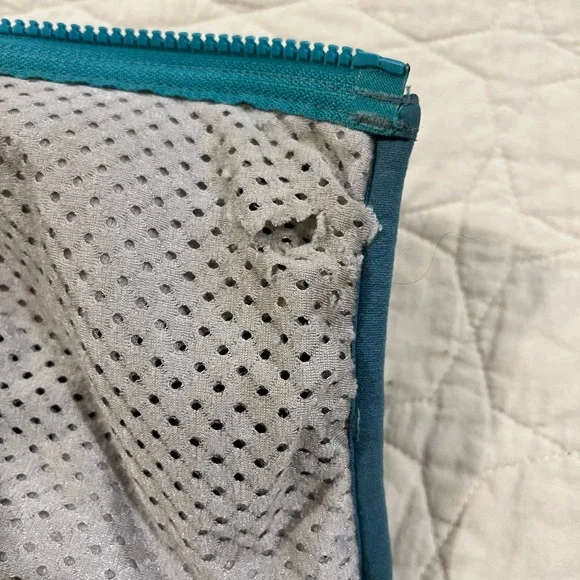 Patagonia Synchilla Grey and Teal Fleece - Picture 4 of 7